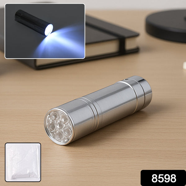 Portable Mini Torch, Super-Bright Mini 6 LED Bulb Pocket Torches - Small Keyring Torch Flashlight for Camping, Hiking, DIY, Travelling, Outdoors and More 3 Battery operated (Battery not included / 1 pc / Mix Color )