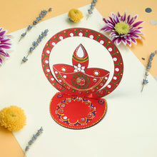 Handcrafted Wooden Decorative Diya Stand (1 Pc)